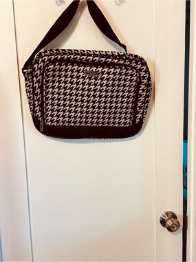 Prodigy Black and White Houndstooth Messenger Bag
